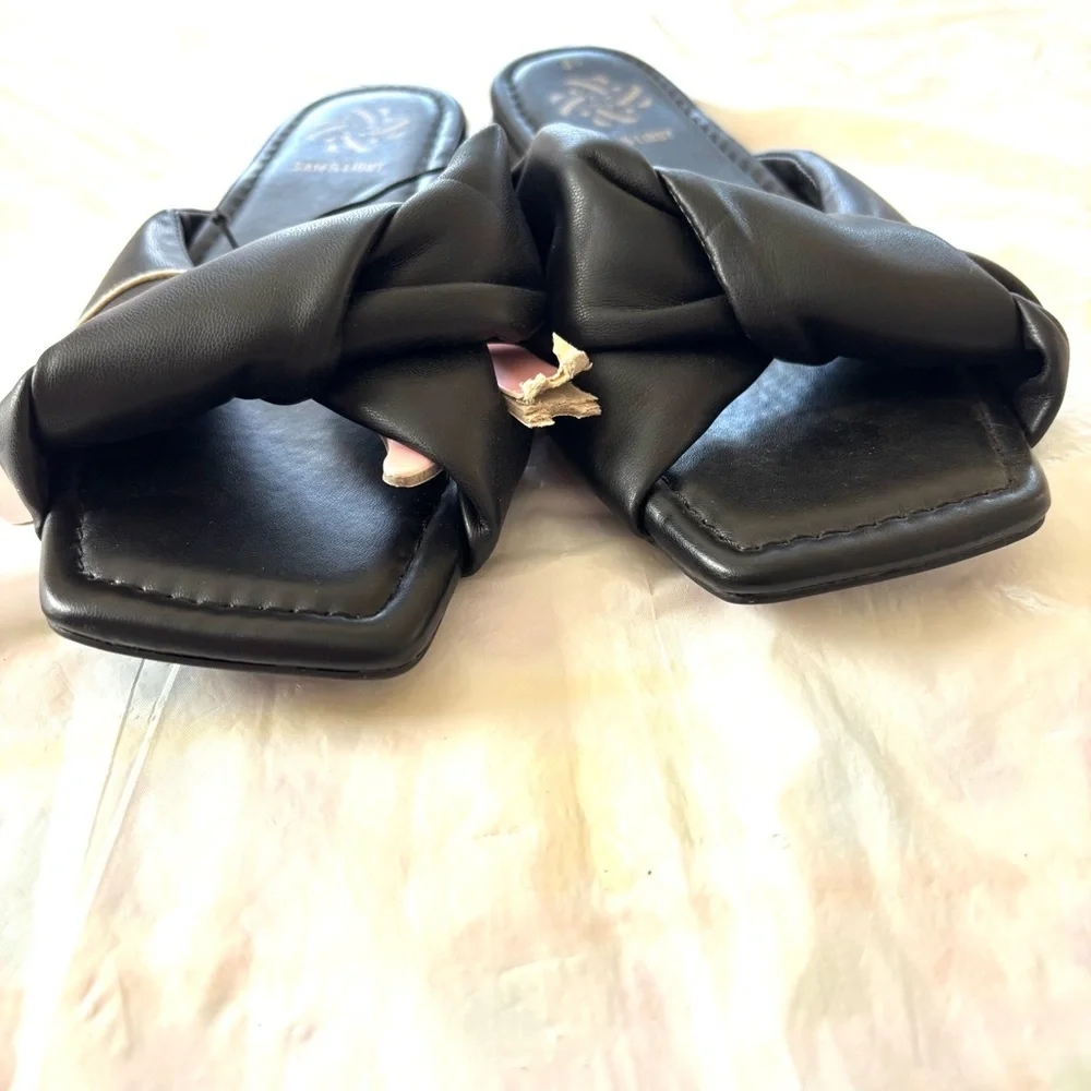 NWT Sam & Libby Black Sandals Slip On SZ 8.5 - Picture 5 of 11